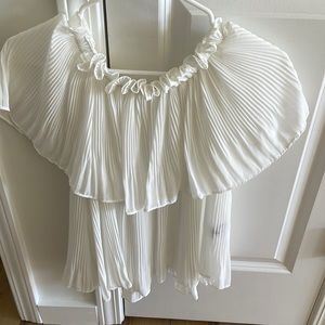 Off the shoulder white top